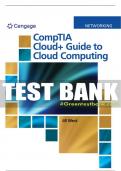 Test Bank For CompTIA Cloud+ Guide to Cloud Computing - 1st - 2021 All Chapters - 9780357541395