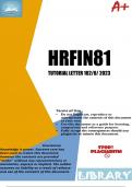 HRFIN81 Tutorial letter 102/0/2023