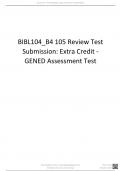 BIBL104_B4 105 Review Test Submission Extra Credit - GENED Assessment Test