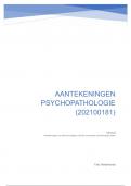 College aantekeningen Psychopathologie (202100181) 