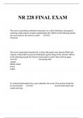 Exam (elaborations) NR228 Nutrition, Health, And Wellness (NR228) FINAL EXAM
