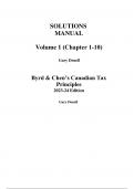 Byrd & Chen's Canadian Tax Principles, Edition (Volume 1) 1st Edition By Gary Donell, Clarence Byrd, Ida Chen (Solutions Manual, 100% Original, Verified A+)