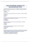 HEALTHSTREAM CARDIAC ICU 2023/2024(EXAM TEST)