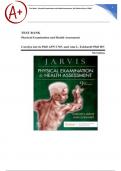 Test Bank - Physical Examination and Health Assessment, 9th Edition (Jarvis, 2024), Chapter 1-32 With Complete Solutions