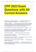 CPP 2023 Exam Questions with All Correct Answers 
