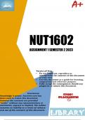 NUT1602 Assignment 1 Semester 2 2023