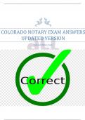 COLORADO NOTARY EXAM ANSWERS  UPDATED VERSION