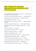 QAC Category B Landscape Maintenance Exam Questions with Correct Answers