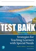 Test Bank For Strategies for Teaching Learners with Special Needs 12th Edition All Chapters - 9780136883081