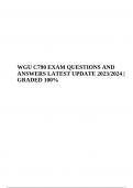 WGU C790 EXAM QUESTIONS AND ANSWERS LATEST UPDATE 2023/2024 | GRADED 100%