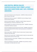 IAB DIGITAL MEDIA SALES CERTIFICATION TEST PREP LATEST 2023-2024 QUESTIONS AND 100% CORRECT ANSWERS