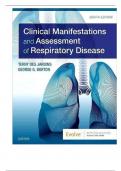 Test Bank for Clinical Manifestations and Assessment of Respiratory Disease 8th Edition by Des Jardins||ISBN NO-10;0323553699||ISBN NO-13;978-0323553698||Complete Guide
