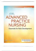 NURS 5002: Advanced Practice Nursing: Essentials for Role Development 5th Edition Joel Test Bank||ISBN NO-10,171964277X||ISBN NO-13,978-1719642774||All Chapters||Latest Update.