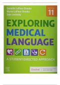 Test Bank For Exploring Medical Language: A Student-Directed Approach 11th Edition by Myrna LaFleur Brooks||ISBN NO-10 9780323711562,ISBN NO-13 978-0323711562||Chapter 1-16||Complete Guide.
