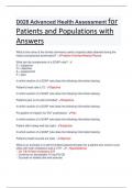 D028 Advanced Health Assessment for Patients and Populations with Answers.