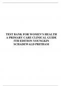 TEST BANK FOR WOMEN’S HEALTH A PRIMARY CARE CLINICAL GUIDE 5TH EDITION YOUNGKIN SCHADEWALD PRITHAM