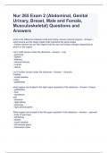 Nur 265 Exam 2 (Abdominal, Genital Urinary, Breast, Male and Female, Musculoskeletal) Questions and Answers