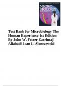 Test Bank for Microbiology The Human Experience 1st Edition By John W. Foster Zarrintaj Aliabadi Joan L. Slonczewski||ISBN NO-10 0393906094||ISBN NO-13 978-0393906097||All Chapters||Complete Guide  A+