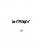 Lecture 9: Color Perception Part 1