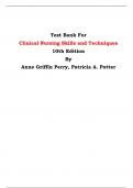 Test Bank For Clinical Nursing Skills and Techniques  10th Edition By Anne Griffin Perry, Patricia A. Potter