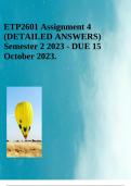 ETP2601 Assignment 4 (DETAILED ANSWERS) Semester 2 2023 - DUE 15 October 2023.
