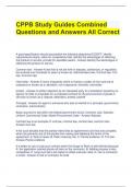 CPPB Study Guides Combined Questions and Answers All Correct 