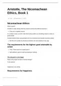 Class notes PHIL 2050 (PHIL2050)  Nicomachean Ethics
