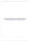 ANCC Review Questions and Answers(PMHNP IQ)(Latest 2023/2024 updated questions with complete solution)