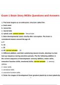 Exam 1 Brain Story MODs Questions and Answers.