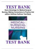 TEST BANK Davis Advantage for Medical-Surgical Nursing Making Connections to Practice (2ND) by Janice J. Hoffman Complete Guide chapter 1-71