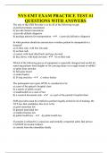 NYS EMT EXAM PRACTICE TEST #1 QUESTIONS WITH ANSWERS