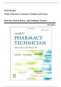 Test Bank - Mosbys Pharmacy Technician: Principles and Practice, 6th Edition (Davis, 2022), Chapter 1-30 | All Chapters