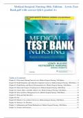          Medical-Surgical-Nursing-10th- Edition-   Lewis-Test-Bank.pdf with correct Q&A graded A+