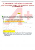 ATI RN FUNDAMENTALS PROCTORED EXAM 2020 WITH NGN QUESTIONS VERSION 1 AND 2 WITH DETAILED CORRECT ANSWERS /A+ GRADE ASSURED 