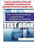Test Bank for Clinical Manifestations and Assessment of Respiratory Disease 8th Edition by Des Jardins | Fully covered