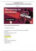 Test Bank For Microbiology: An Introduction 13th Edition by Tortora, Funke, Case 9780134605180 Chapter 1-28 Complete Guide...........@Recommended                         
