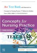 A+ Test Bank with Rationale for Concepts for Nursing Practice 3rd Edition by Giddens Foret (2020), ISBN-13 978-03235819369 /Newest version/ Complete Guide