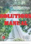 SOLUTIONS MANUAL for Financial & Managerial Accounting, The Basis for Business Decisions. 20th Edition By Jan Williams, Mark Bettner and Kevin Smith. (Complete 26 Chapters)