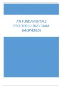 ATI Fundamentals Proctored 2023 Exam (Answered)