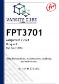 FPT3701 Assignment 2 (DETAILED ANSWERS) 2024  - DISTINCTION GUARANTEED