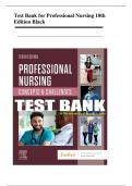 Test Bank for Professional Nursing: Concepts & Challenges 10th Edition Black