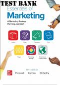 Essentials of Marketing 17th Edition Test Bank