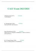 CALT Exam 2023/2024