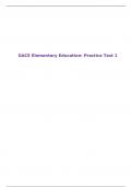 GACE Elementary Education: Practice Test 1