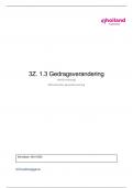 3Z.1.3 Gedragsverandering Assessment UITWERKING (8 gehaald!!)