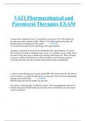 VATI Pharmacological and Parenteral Therapies EXAM 