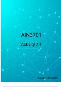 AIN3701 ACTIVITY 7.1 STEP BY STEP SOLUTION