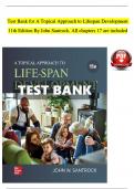 TEST BANK For A Topical Approach to Lifespan Development 11th Edition By John Santrock| Verified Chapter's 1 - 17 | Complete