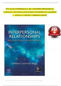 TEST BANK For Interpersonal Relationships Professional Communication Skills for Nurses 9th Edition by Elizabeth Arnold, Kathleen Boggs, Verified Chapters 1 - 26 Complete, Newest Version
