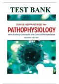 TEST BANK FOR PATHOPHYSIOLOGY INTRODUCTORY CONCEPTS AND CLINICAL PERSPECTIVES 2ND EDITION CAPRIOTTI ALL CHAPTERS COVERED